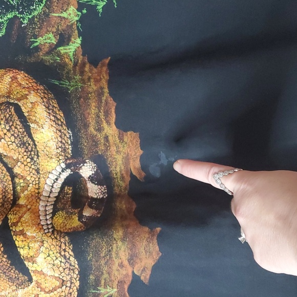Vintage 90's Single Stitch Rattlesnake Desert Graphic T-Shirt Size Large - Picture 3 of 8